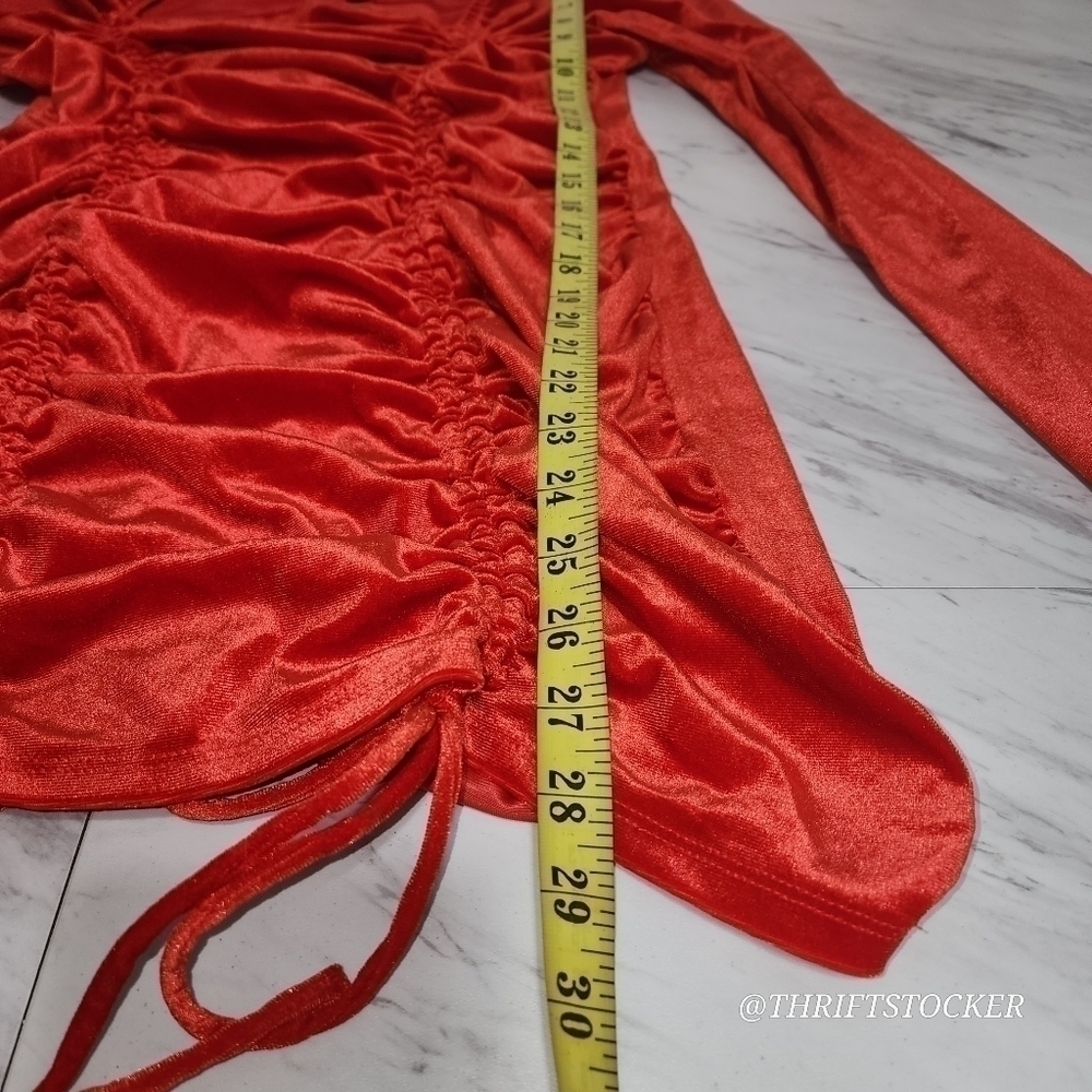 Wild Fable Red ruched bodycon dress - Picture 6 of 8